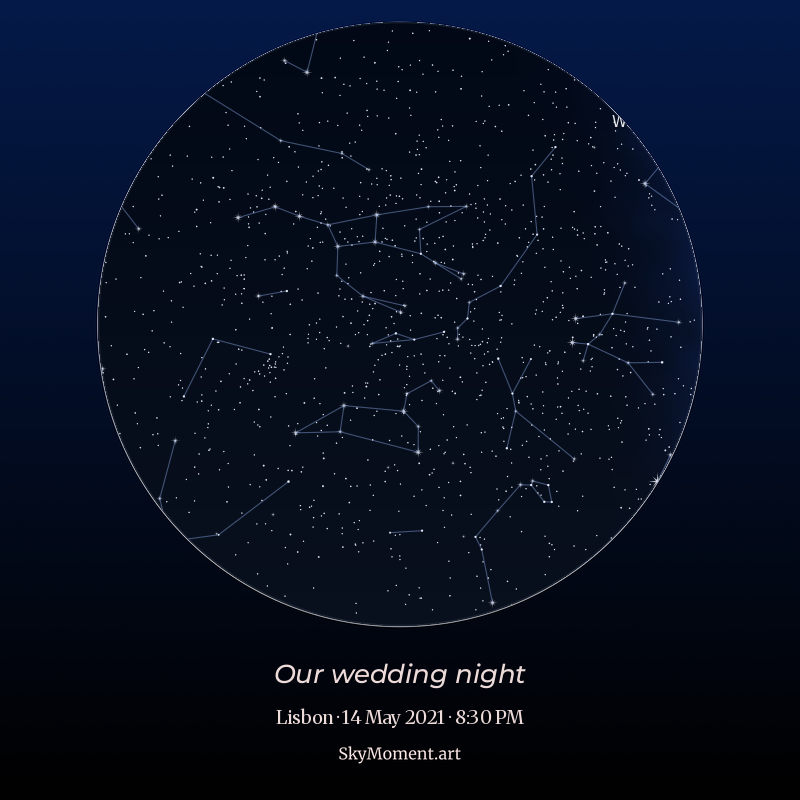 Wedding night star map